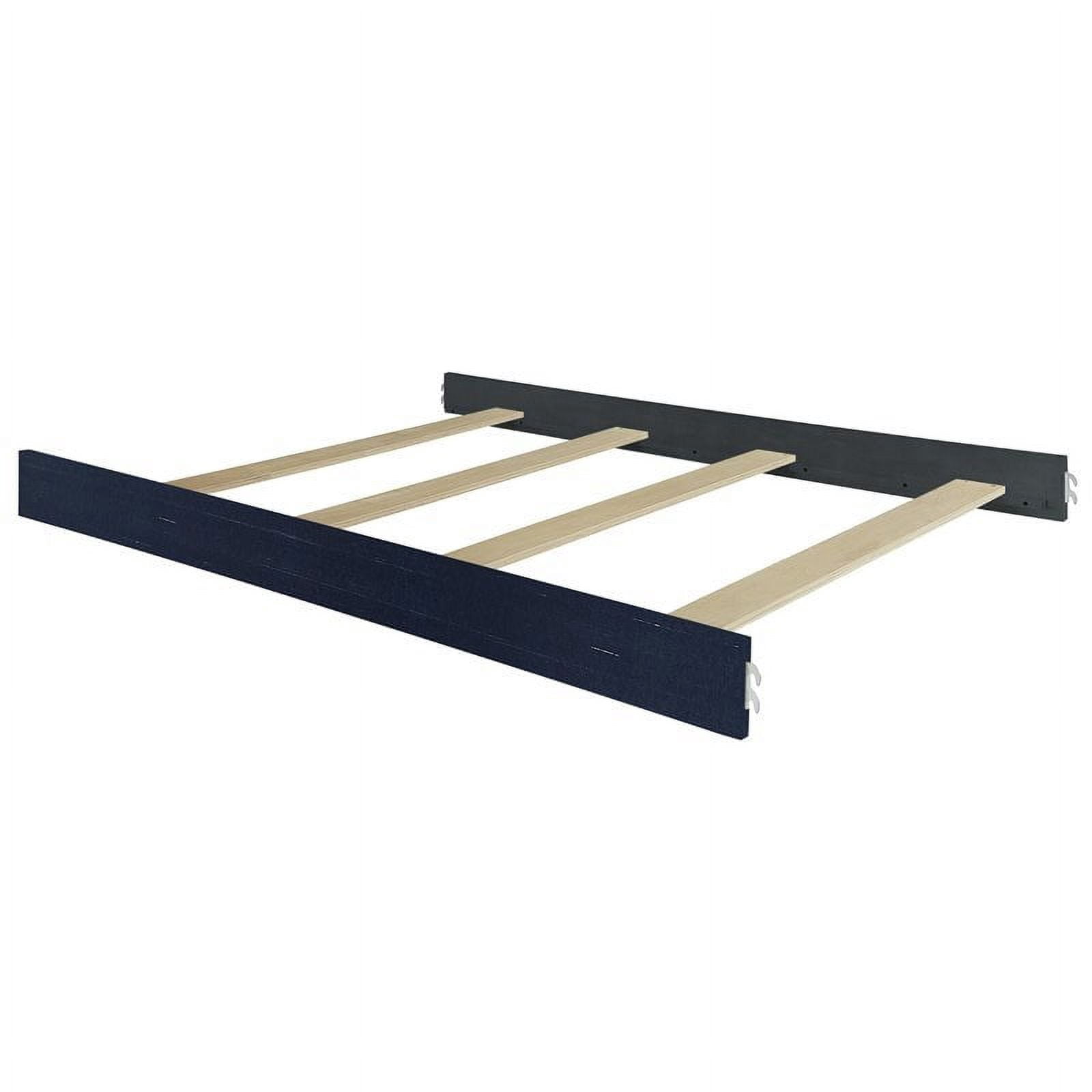 Evolur  Convertible Crib Wooden Full Size Bed Rail-Color:Distress Navy