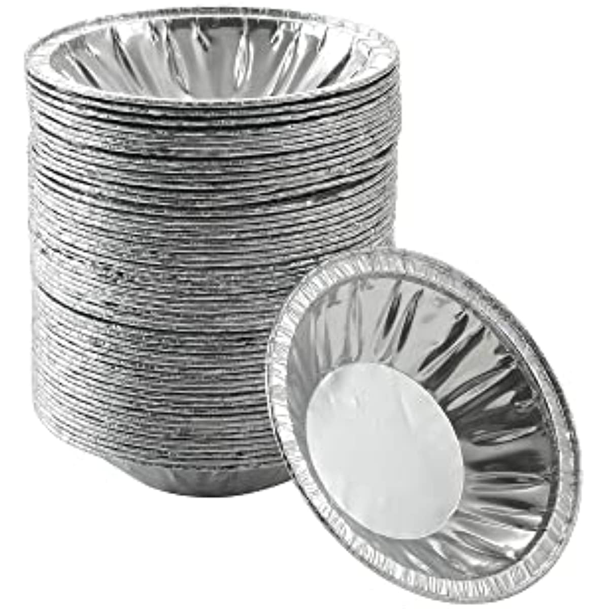 Shenmeida Aluminum Foil Pie Pan, 20pcs Pie Tin Disposable Tart Pans Mini Pie Pans Aluminum Foil Tins Plates Baking Foil Pans for Pizza Pies Quiche
