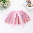 thumbnail image 2 of Godom Girls Patchwork Tutu Skirt 2T-11T Layered Mesh Elastic Waist Princess Dance Party Costume,Pink, 2 of 4