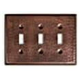 thumbnail image 3 of Monarch Abode 17009 Hand Hammered Switch Plate, 3-Gang, Pure Copper, 3 of 9
