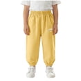 thumbnail image 3 of Bovxnpu Girls Casual Joggers Lightweight Pants High Waisted Solid Loose Casual Jogger Pants Kids Pants, 3 of 8