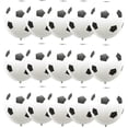 thumbnail image 1 of 15 globos de fútbol de 12 pulgadas, globos de cumpleaños en blanco y negro para fiestas temáticas deportivas y decoración de fiestas de la Copa Mundial de Fútbol., 1 of 5