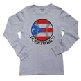thumbnail image 1 of Puerto Rico Baseball Classic - World Vintage with Flag Boy's Long Sleeve Grey T-Shirt, 1 of 2