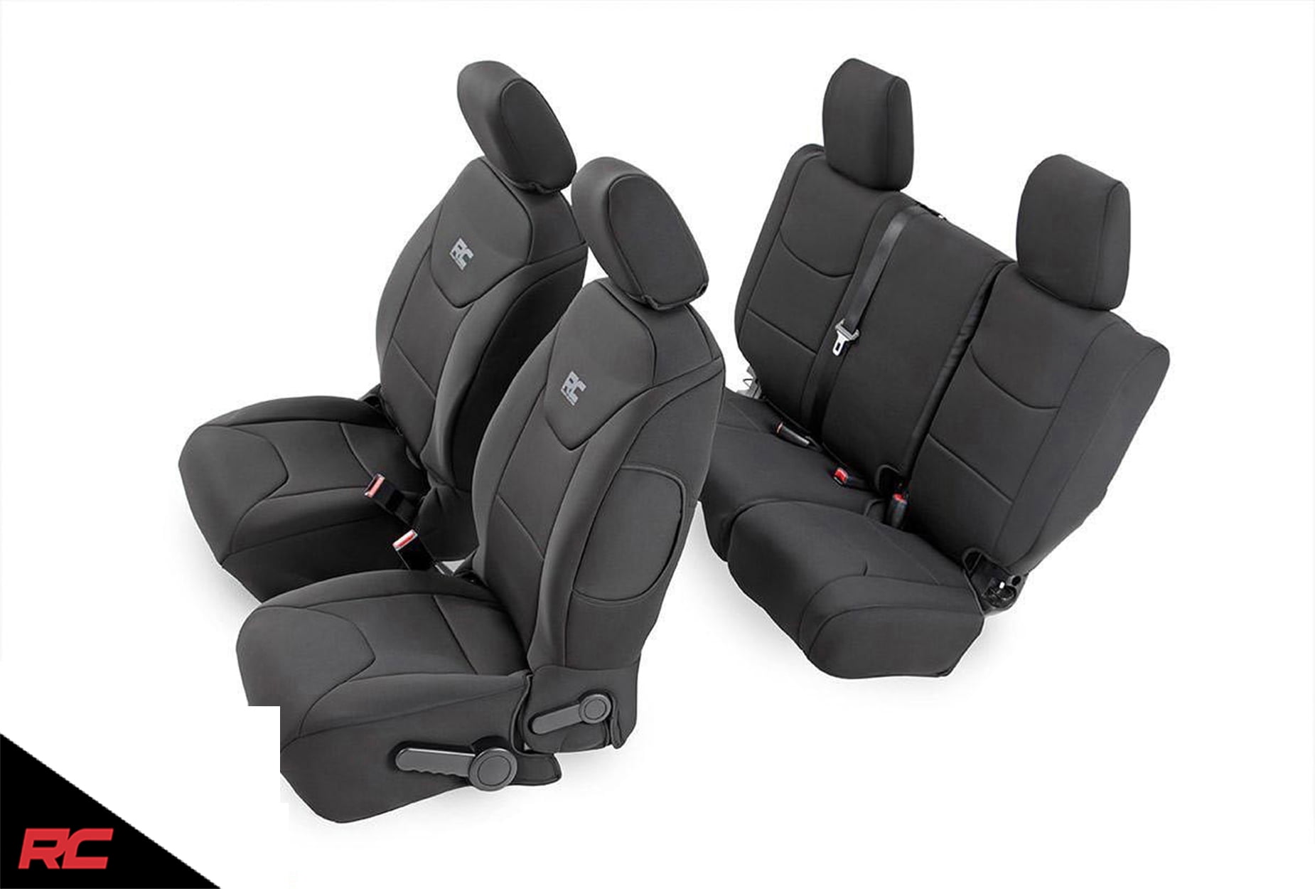 Photo 1 of Rough Country Neoprene Seat Covers compatible w/ 2007-2018 Jeep Wrangler JK Custom Water Resistant
