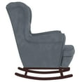 thumbnail image 2 of vidaXL Rocking Chair with Solid Wood Rubber Legs Dark Grey Velvet, 2 of 5