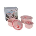 thumbnail image 3 of Norbi Wheat Straw Fresh-keeping Bowl Bento Bowls With Lids Household Microwave-heatable Plastic Lunch Box 3pcs, 3 of 7