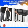 thumbnail image 6 of COZONY 40*45.3inch DJ Facade Portable Booth Table with Lighting Scrim, Foldable DJ Stand with Adjustable Feet for Events Parties,Black, 6 of 7