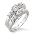thumbnail image 1 of 0.50 Carat Five Stone Bridal Set with Round Cut Diamond in 10k White Gold, 1 of 2