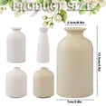 thumbnail image 3 of Souew Mini Ceramic Flower Vase Creative Desktop Decor Ornament for Dried Flowers Hydroponics Living Room Home Office Table Decoration - Style a, 3 of 5