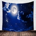 thumbnail image 3 of Tapestry Night Sky Series Moon Night Scene 150x150 cm, 3 of 3
