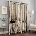 thumbnail image 2 of Rustic Wood Barn Door Blackout Curtains Village Wooden Home Decor Vintage Farmhouse Country Plank Decorate for Bedroom Living Room Grommet Window Drapes 2 Panel Sets-52"W x 45"L (Pack of 2), 2 of 7