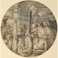 thumbnail image 3 of Jörg Breu The Elder 15x15 Black Modern Framed Museum Art Print Titled - Bridal Scene (1520-1525), 3 of 5