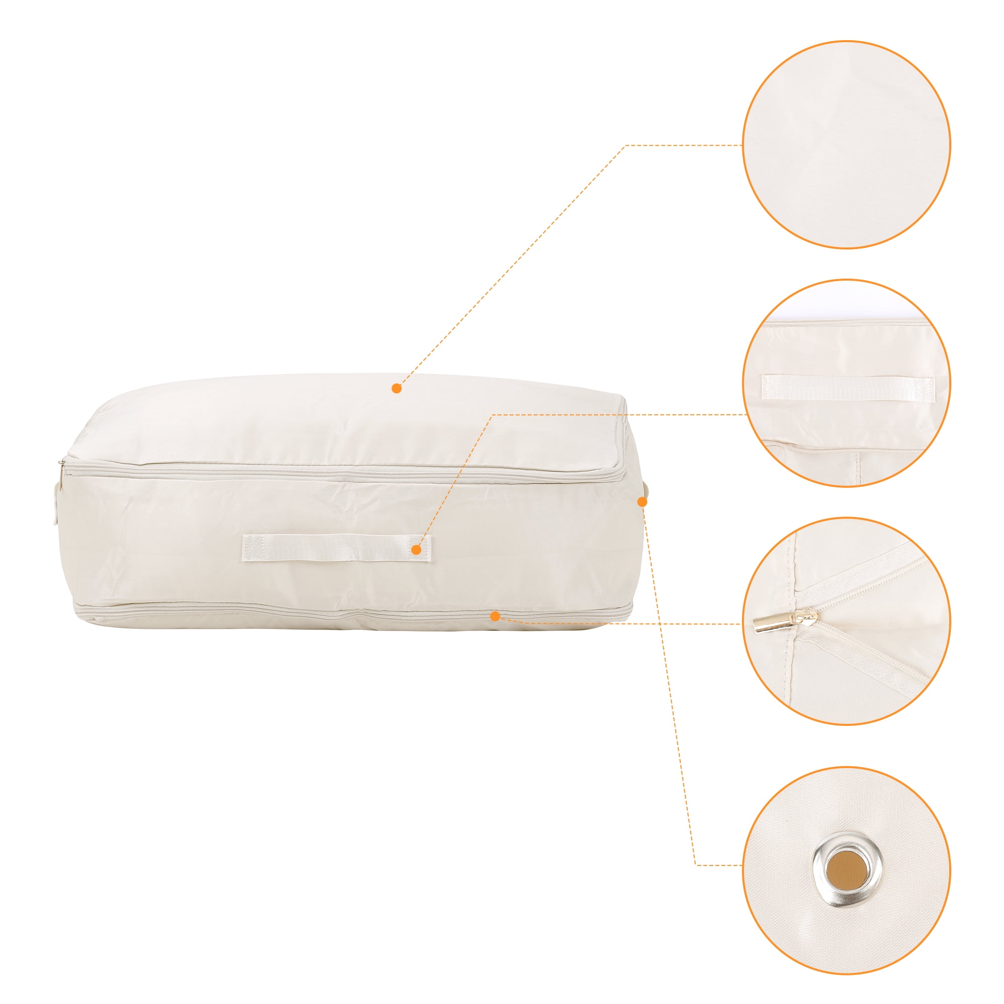 Unique Bargains 1 Pack Clothes Storage Bags Moving Bags Beige 21*16.5*12in