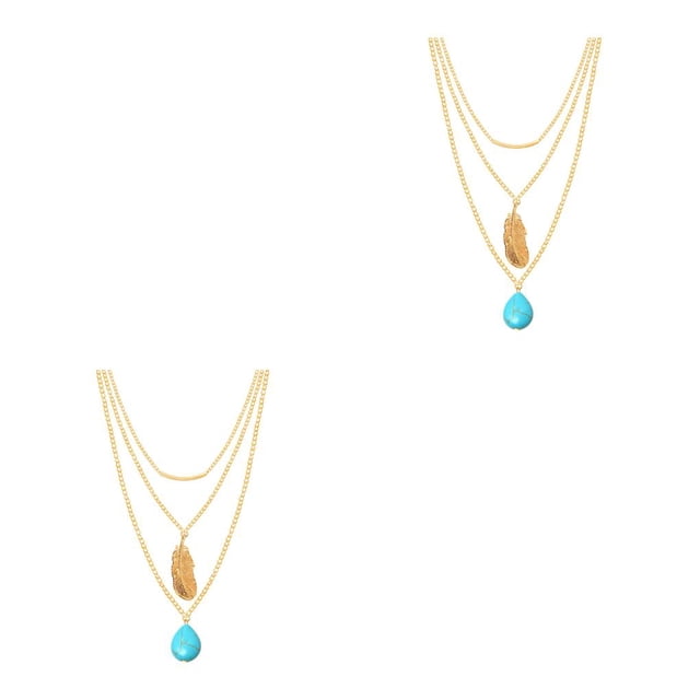 Qarigey Collar de aleación elegante para mujer, adorno para el cuerpo, decoración colgante para mujer, collares de piedra, regalo de cumpleaños, Type2 NO2 Qarigey CBP391168