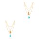 thumbnail image 4 of Jumpingount Collar de aleación para niñas, adorno para el cuerpo, colgante de joyería, adorno colgante, collares de piedra multicapa, Tipo 1 2Conjunto, 4 of 6