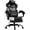 Type 1（Black）, variant on GTPLAYER Gaming Chair Office Chair PU Leather with Adjustable Headrest and Lumbar Pillow, White