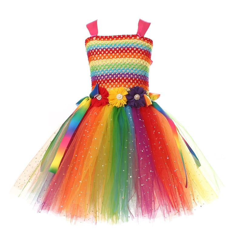 fairy rainbow dress Rainbow Fairy Dress with Wings The Fairy Shop
