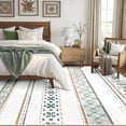 thumbnail image 3 of KoshiMe Area Rugs 9'x12', Low Pile Non-Slip Washable Rug for Living Room, Soft Boho Moroccan Neutral Geometric Indoor Rug for Bedroom Dining Room Office, Green, 3 of 9