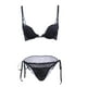 thumbnail image 1 of Conjunto de sujetador y pantalones con bordado sexy de encaje acolchado extremo, regalo negro, 1 of 9
