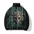thumbnail image 4 of Hojas Abrigo frío para hombre para invierno Chaquetas para hombre 2024 Parka cálida Invierno Hombre Tigre Nuevo en abrigos Abajo Raya Cohete Moda Durable, 4 of 4