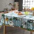 thumbnail image 4 of Fall Tablecloth 60×84 Inch, Fall Decorations Pumpkin Table Cloth for Rectangle Blue Buffalo Plaid, Autumn Decor Tablecloths Polyester Vintage for Kitchen Picnic Party Dinner Thanksgiving, 4 of 6