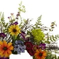 thumbnail image 3 of Nearly Natural 24" Spring Garden Artificial Flower Wreath with Twig Base, Multicolor, 3 of 6