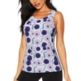 thumbnail image 1 of Fotbe Daisies Flowers Blusas Sin Mangas para Mujer – Estilo Casual, Corte Suelto, Slim-Fit, Cuello Redondo Deportivo, Tops de Verano para Gimnasio y Yoga-Large, 1 of 1