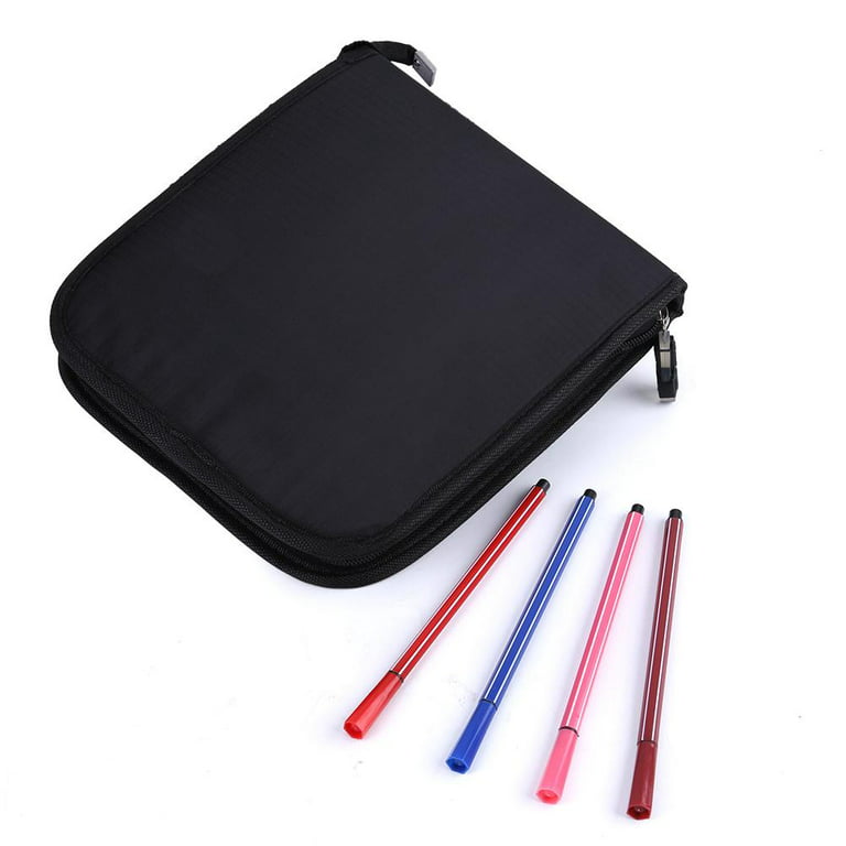 Large Capacity 96 / 192 Slots Multi-Layers Zipper Pen Organizer Bag for  Artist