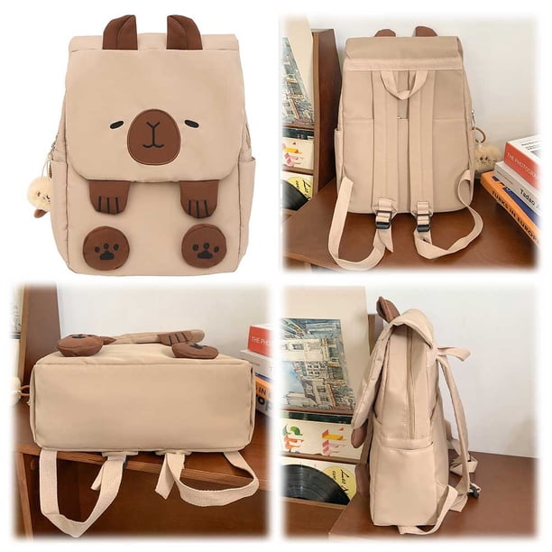 Mochila Nailon Con Dibujos Animados Bonita Carpincho para Ordenador Portátil Gran Capacidad