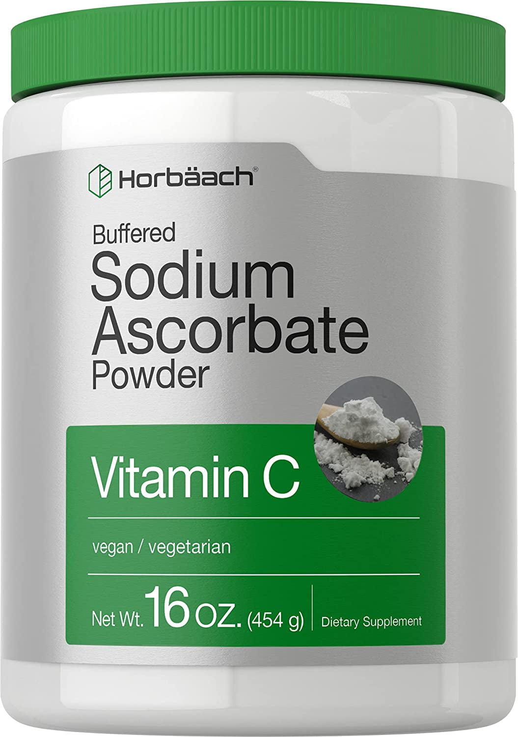 Sodium Ascorbate Vitamin C Powder | 16oz | Vegetarian, Non-GMO, Gluten Free | 100% Pure Buffered | By Horbaach