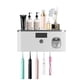 thumbnail image 1 of Portacepillos de Dientes con Esterilizador Luz , Soporte para Cepillos Dientes, Dispensador Automático de Pasta de Dientes y Carga Dual Solar Esterilización Temporización Sin Perforación, 1 of 9