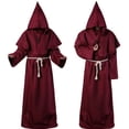 thumbnail image 2 of FUZHIQ Men & Women Tunic Hooded Robe Halloween Cos Robe Cloak Cape, 2 of 4