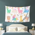 thumbnail image 4 of XMXT Wall Tapestry, Cute Cartoon Alpacas Wall Decor Tapestry for Bedroom, 60 x 40 inches, 4 of 9