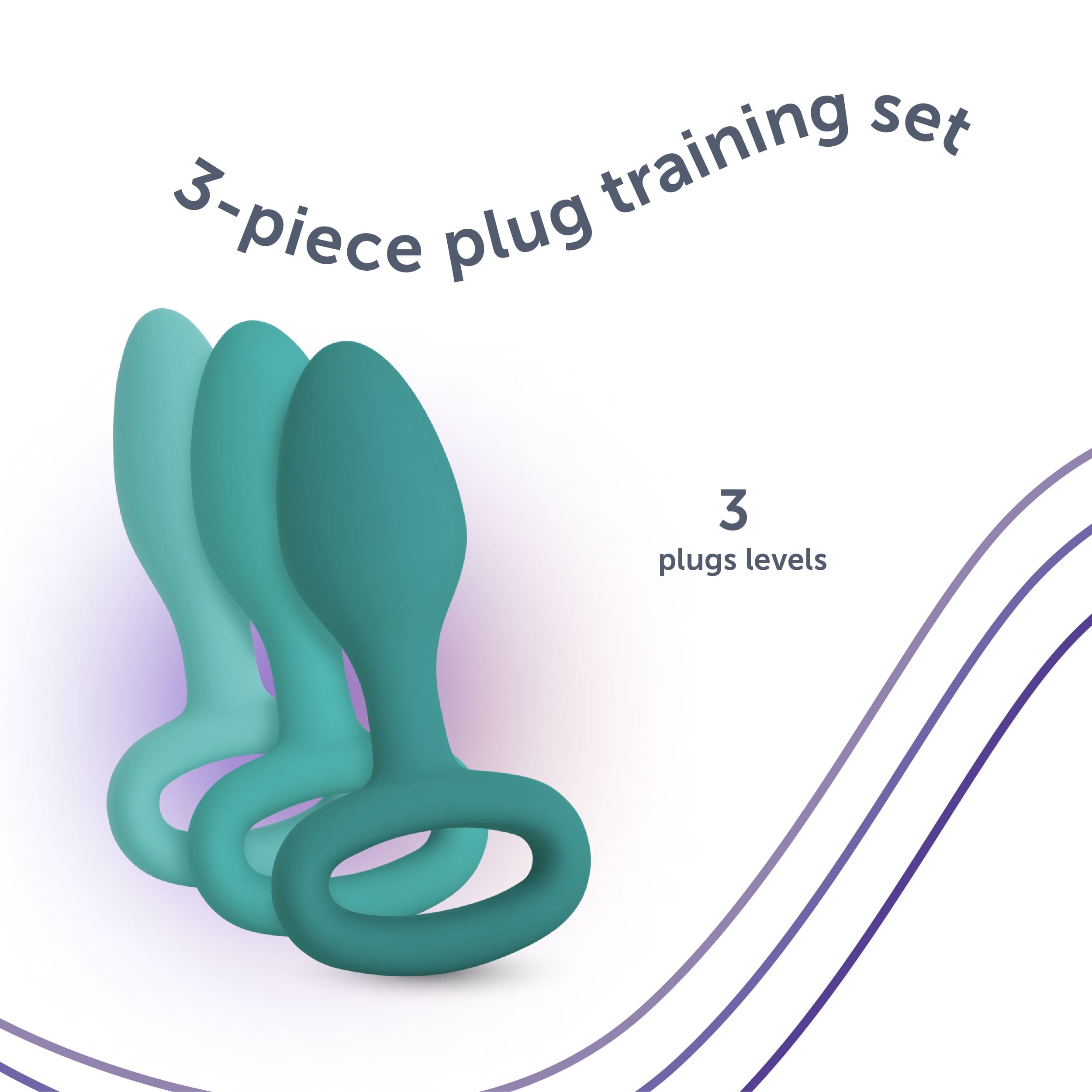 plusOne 3 piece Butt Plug Training Set, Waterproof