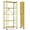 Gold, variant on Storage Shelves with 20 Hooks, 5-Tier Foldable Shelf for Storage, Folding Shelf Unit Pantry Shelves with Wheels, Standing Shelving Unit for Kitchen Garage Home Office Room Greenhouse, Blue