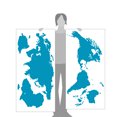 thumbnail image 3 of World Map Wall Art Earth Atlas Decal Sticker, 3 of 4