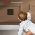thumbnail image 2 of ENERLITES Screwless Decorator Wall Plates Child Safe Outlet Covers, Gloss Finish, Medium Size 2-Gang, Unbreakable Polycarbonate Thermoplastic, SI8832M-BR, Brown, 2 of 5