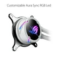 thumbnail image 3 of ASUS ROG Strix LC II 240 ARGB White Edition All-in-one AIO Liquid CPU Cooler 240mm Radiator, Intel LGA1700, 115x/2066 and AMD AM4/TR4 Support, 2X 120mm 4-pin PWM Addressable RGB Radiator Fans, 3 of 5
