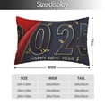 thumbnail image 2 of Fotbe 2025 New Year 2 Funda de Almohada Decorativa Estilo Occidental, Lujo en Algodón, Fundas para Almohadas King, Cojín Estampado para Decoración del Hogar-20"x30", 2 of 6