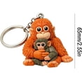 thumbnail image 4 of Protect Punch The Monkey Keychain - Cute Monkey Holding Plush Toy Keyring, Soft Stuffed Animal Pendant for Backpack, Purse, and Car Keys, Approx 3 Inch Miniature Orangutan Plush Keychain, 4 of 7