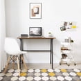 thumbnail image 4 of Alecono Small Computer Desk 35'' Study Writing Desk for Small Spaces Modern Simple Metal Frame Rustic Brown, 4 of 4