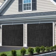 thumbnail image 3 of Black Burlap Texture Garage Door Cover Banner 6 x 13 FT, Farmhouse Vintage Black Garage Door Curtains Backdrop with Grommets for Indoor Outdoor Wall Party Porch Yard Decorations Background, 3 of 9