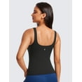 thumbnail image 2 of CRZ YOGA Butterluxe Women’s U Neck Tank Top with Built in Bra Soft Padded Crop Camisole, 2 of 4