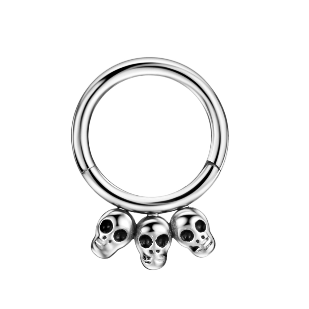 16g Halloween Septum Hoop 316L Surgical Steel Skull Septum Rings 16