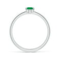 thumbnail image 2 of ANGARA Natural Classic Solitaire Oval Emerald Promise Ring in 925 Sterling Silver for Women (Size-6x4mm) | May Birthstone, Birthday, Anniversary, Jewelry Gift for Women | Natural Emerald Ring, 2 of 10