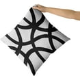 thumbnail image 3 of Black and White Pillow Covers 18x18 Set of 2 Boho Design Abstract Modern Art Line Minimalist Style Geometric Decorative Throw Pillows Bohemian Pillowcase Cotton Square Cushion Cover for Couch Sofa Bed, 3 of 6
