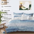 thumbnail image 4 of Vintage Blue Bedding 3 Piece Duvet Cover Set Twin Size, Retro Blue Ombre Modern Abstract Art Soft Microfiber Comforter Cover with Zipper Closure & Pillowcases, Wrinkle & FadeResistant Quilt Cover, 4 of 9