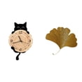 thumbnail image 1 of Reloj de pared,Reloj de pared decorativo para baño y dormitorio.,Esculturas de pared de hojas,Esculturas de pared de hierro forjado con hojas de ginkgo,Escultura de arte de pared con hojas de, 1 of 8