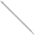 thumbnail image 2 of 14k White Gold Bracelet Charm 5.5 mm 7.25 in Lite Double Link, 2 of 4