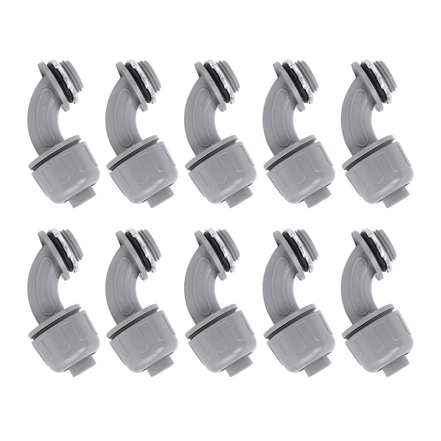 Conector Hermético A Líquidos, Conector De Conducto Eléctrico De 90 Grados, No Metálico, 10 Piezas De Nailon PVC Para El Hogar, Cocina Y Baño